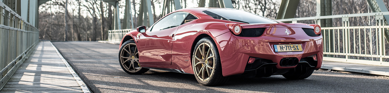 Ferrari 458 Italia on a bridge